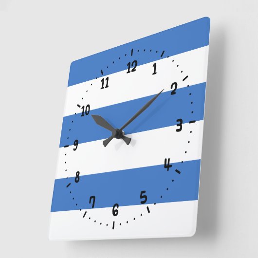 Flag of Tallinn, Estonia Square Wall Clock Vierkante Klok (Hoek)