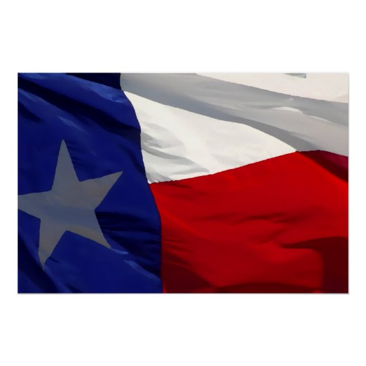 Flag of Texas Pop Art Perfect Poster (Voorkant)