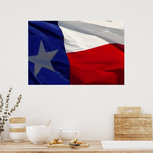 Flag of Texas Pop Art Poster (Keuken)