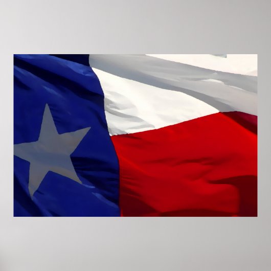 Flag of Texas Pop Art Poster (Voorkant)