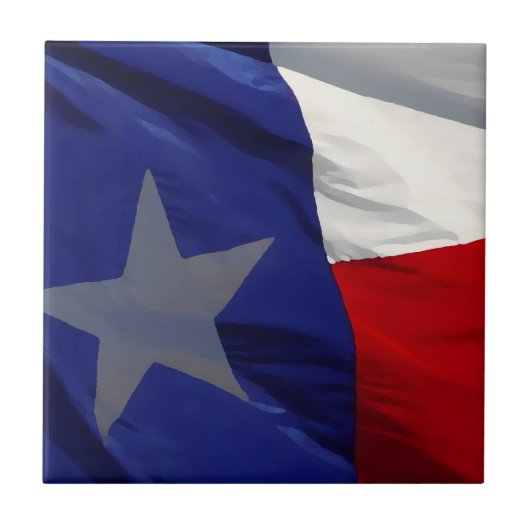 Flag of Texas Pop Art Tegeltje (Voorkant)