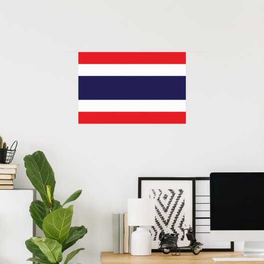 Flag of Thailand Poster (Thuiskantoor)