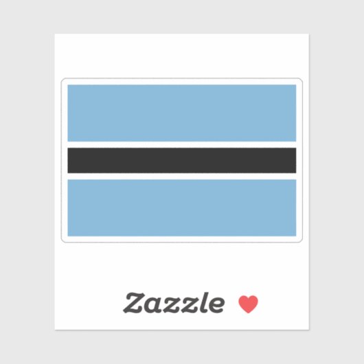 Flag of the Batswana people, Rep. of South Africa Sticker (Vel)