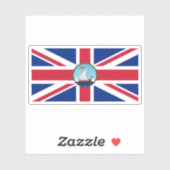 Flag of The British Resident Minister of Zanzibar  Sticker (Vel)