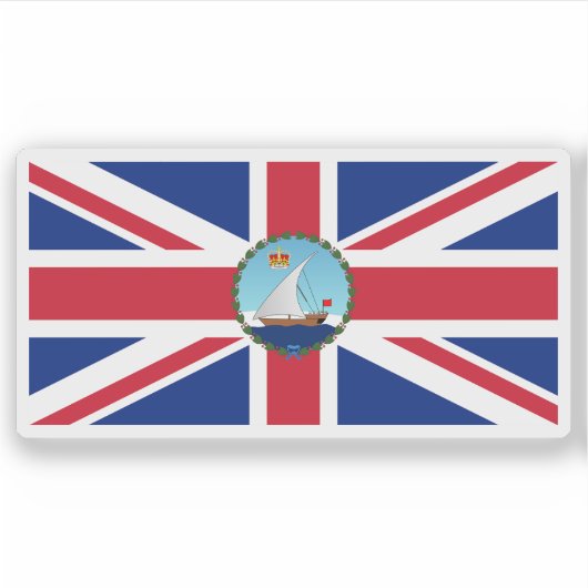Flag of The British Resident Minister of Zanzibar  Sticker (Voorkant)