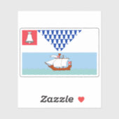 Flag of the city of Belfast, Northern Ireland Sticker (Vel)