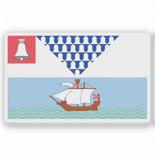 Flag of the city of Belfast, Northern Ireland Sticker (Voorkant)