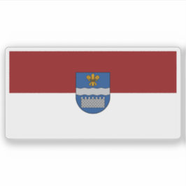 Flag of the city of Daugavpils, Latvia Sticker