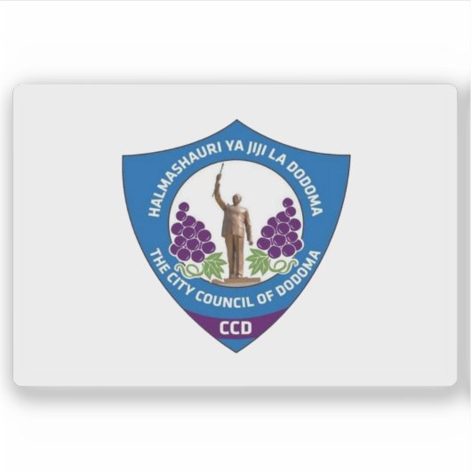Flag of the city of Dodoma, Tanzania Sticker (Voorkant)