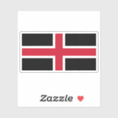 Flag of the city of Durham, England Sticker (Vel)