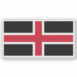 Flag of the city of Durham, England Sticker