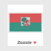 Flag of the city of Liepāja, Latvia Sticker (Vel)