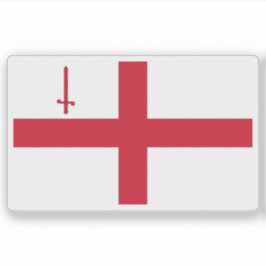 Flag of the city of London, England Sticker