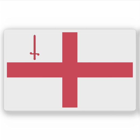 Flag of the city of London, England Sticker (Voorkant)