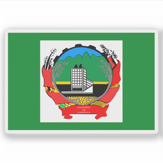 Flag of the city of Nampula, Mozambique Sticker (Voorkant)