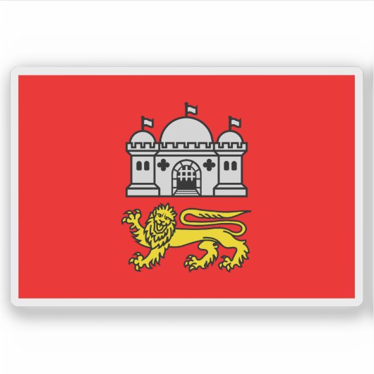 Flag of the city of Norwich, England Sticker (Voorkant)