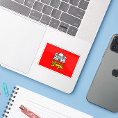 Flag of the city of Norwich, England Sticker (Laptop met iPhone)