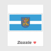 Flag of the city of Rēzekne, Latvia Sticker (Vel)