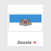 Flag of the city of Riga, Latvia Sticker (Vel)