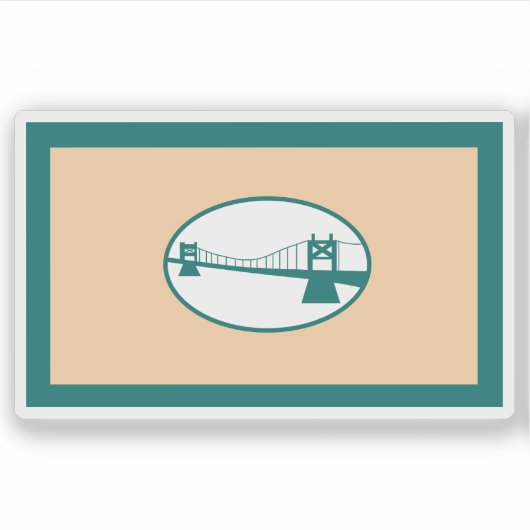 Flag of the city of San Ignacio, Belize Sticker (Voorkant)