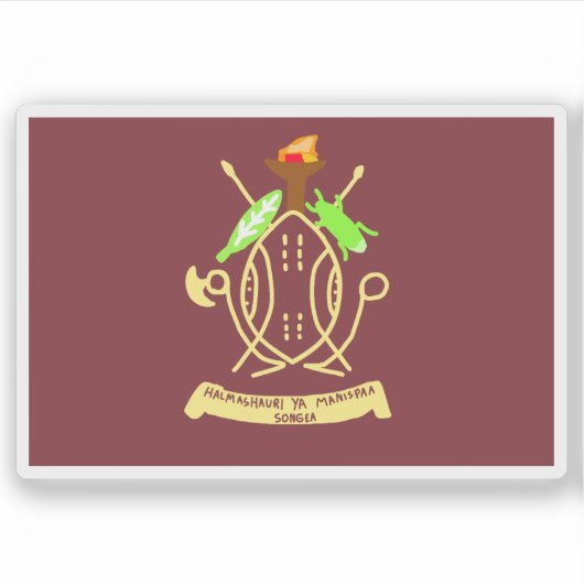 Flag of the city of Songea, Tanzania Sticker (Voorkant)