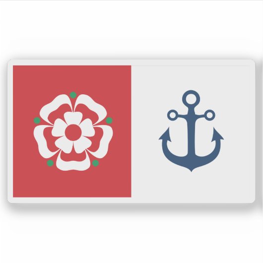 Flag of the city of Southampton, England Sticker (Voorkant)