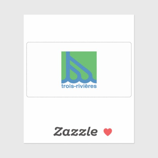 Flag of the city of Trois-Rivières, Quebec, Canada Sticker (Vel)