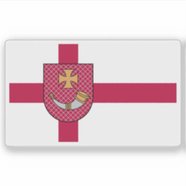 Flag of the city of Ventspils, Latvia Sticker