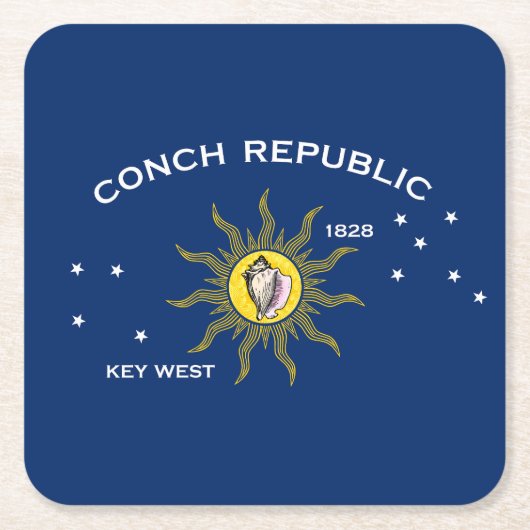 Flag of the Conch Republic, Flag of Key West Kartonnen Onderzetters (Voorkant)