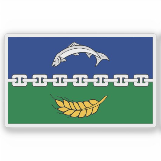 Flag of the county of Berwickshire, Scotland Sticker (Voorkant)