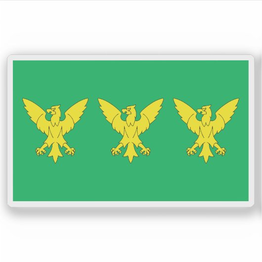 Flag of the county of Caernarfonshire, Wales Sticker (Voorkant)