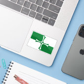 Flag of the county of Kirkcudbrightshire, Scotland Sticker (Laptop met iPhone)