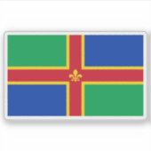 Flag of the county of Lincolnshire, England Sticker (Voorkant)