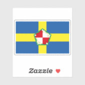 Flag of the county of Pembrokeshire, Wales Sticker (Vel)