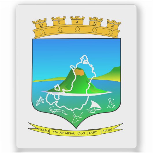 Flag of the Diana Region, Republic of Madagascar Sticker (Voorkant)