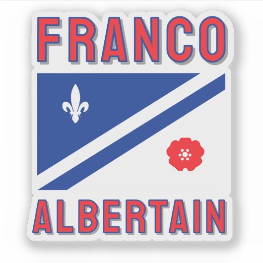 Flag of the Franco Albertain Sticker (Voorkant)