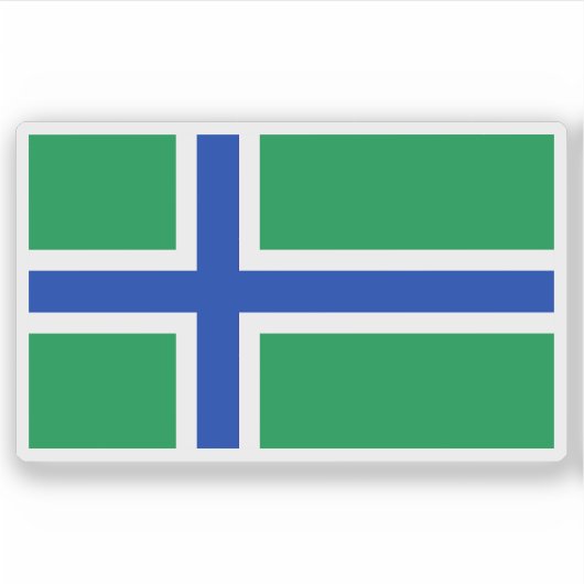 Flag of the island of South Uist, Scotland Sticker (Voorkant)