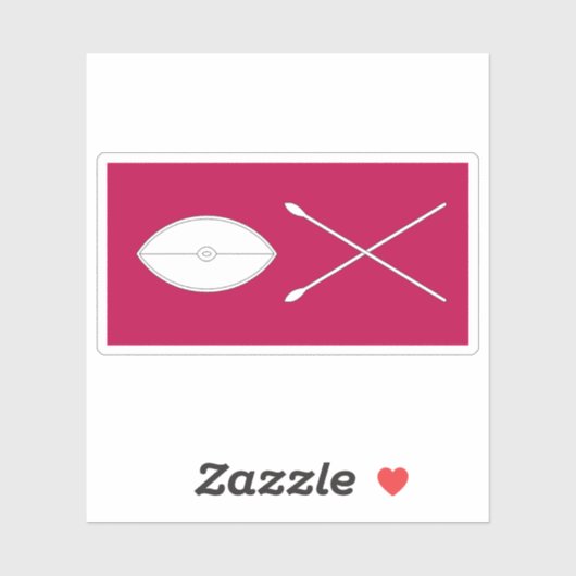 Flag of the Kingdom of Buganda (1891-1892), Uganda Sticker (Vel)