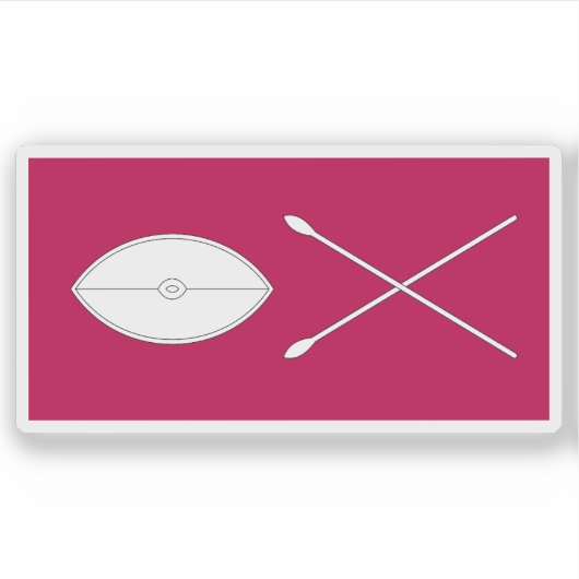 Flag of the Kingdom of Buganda (1891-1892), Uganda Sticker (Voorkant)