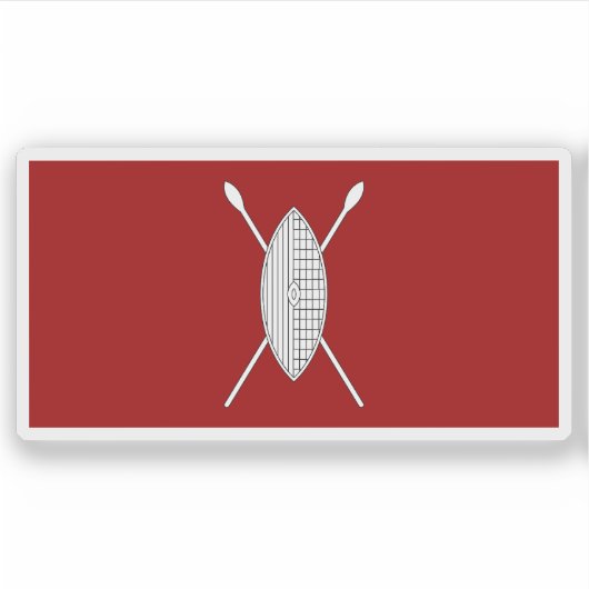 Flag of the Kingdom of Buganda (1892), Uganda Sticker (Voorkant)