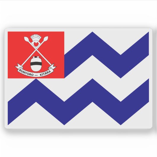 Flag of the Kingdom of Bunyoro-Kitara, Uganda Sticker (Voorkant)