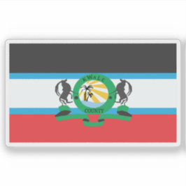 Flag of the Kwale County, the Republic of Kenya Sticker