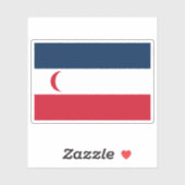 Flag of the Madagascar Protectorate (1885-1896) Sticker (Vel)