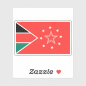 Flag of the Mandera County, the Republic of Kenya Sticker (Vel)