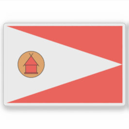 Flag of the Merina people , Madagascar Sticker