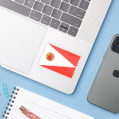 Flag of the Merina people , Madagascar Sticker (Laptop met iPhone)