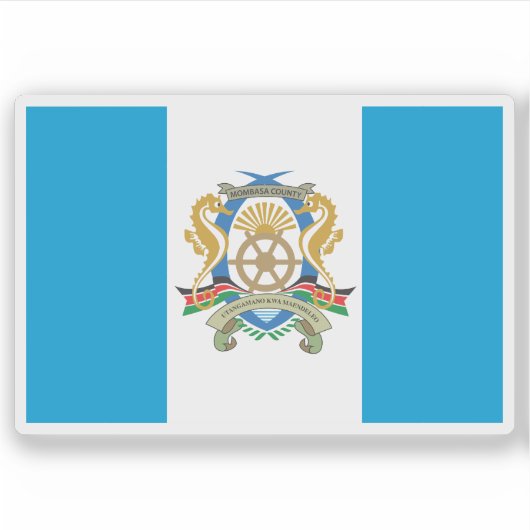 Flag of the Mombasa County, the Republic of Kenya Sticker (Voorkant)