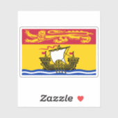 Flag of the New Brunswick province, Canada Sticker (Vel)