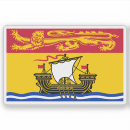 Flag of the New Brunswick province, Canada Sticker