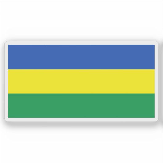 Flag of the Republic of the Sudan (1956-1969) Sticker (Voorkant)